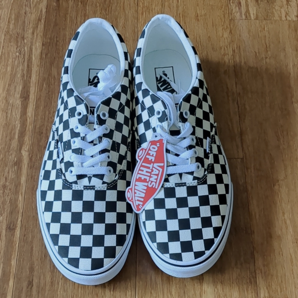 Vans Mens 12 Doheny Lace-up Checkerboard Sneakers Black White